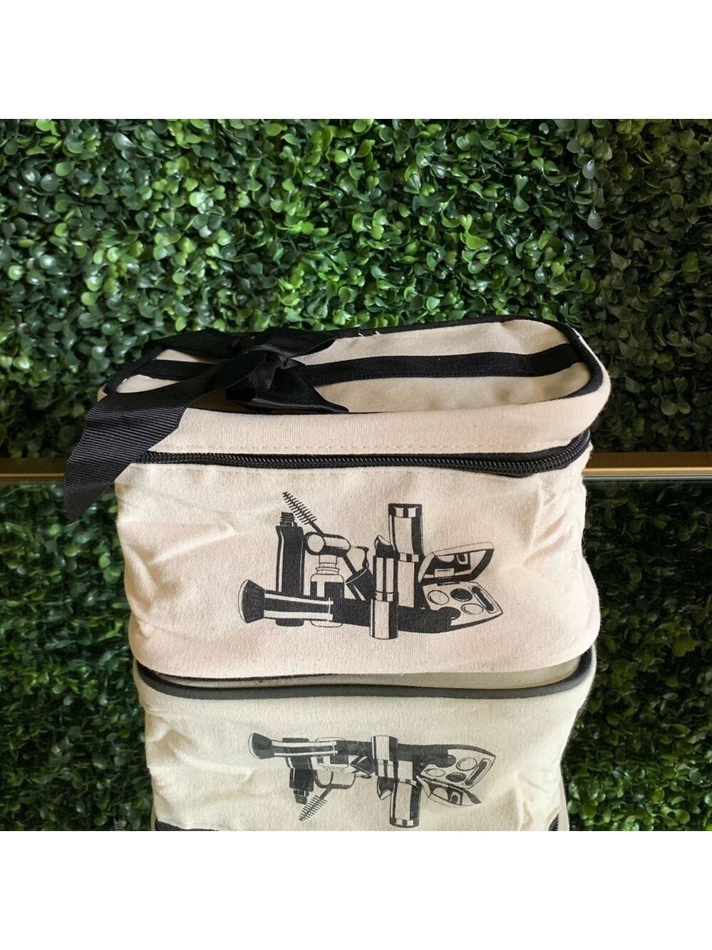 Hallmart Collectibles Canvas Cosmetics Bag | NEW | Makeup Bag